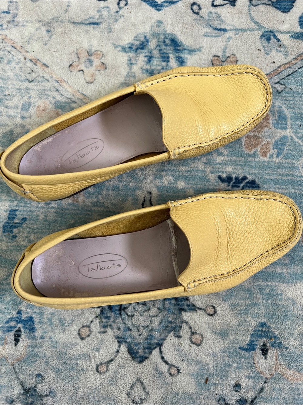 Talbots Yellow Leather Driving Loafers - Women's Casual Slip-Ons